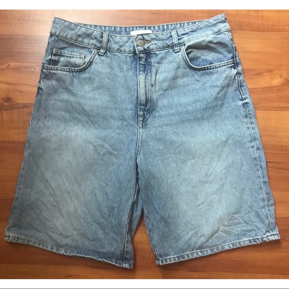 h&m size 14 women’s denim burmuda shorts - Picture 2 of 6